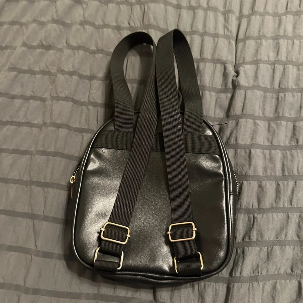 Black Leather Backpack